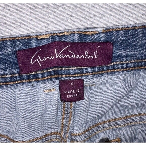 Gloria Vanderbilt Straight Leg Jeans Women's Size 10 - Distressed Vintage Look - Picture 2 of 8